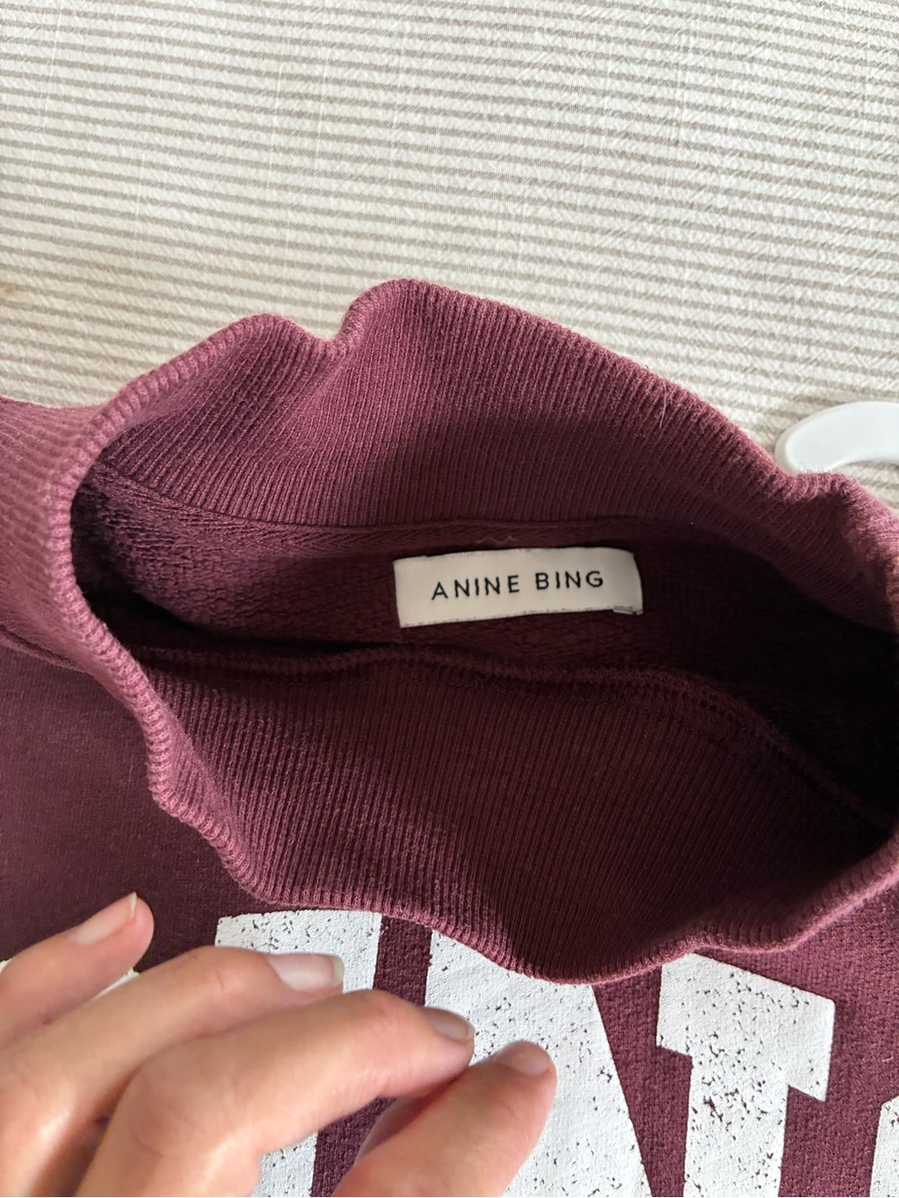 Anine Bing Burgundy Sweatshirt - Picture 3 of 3